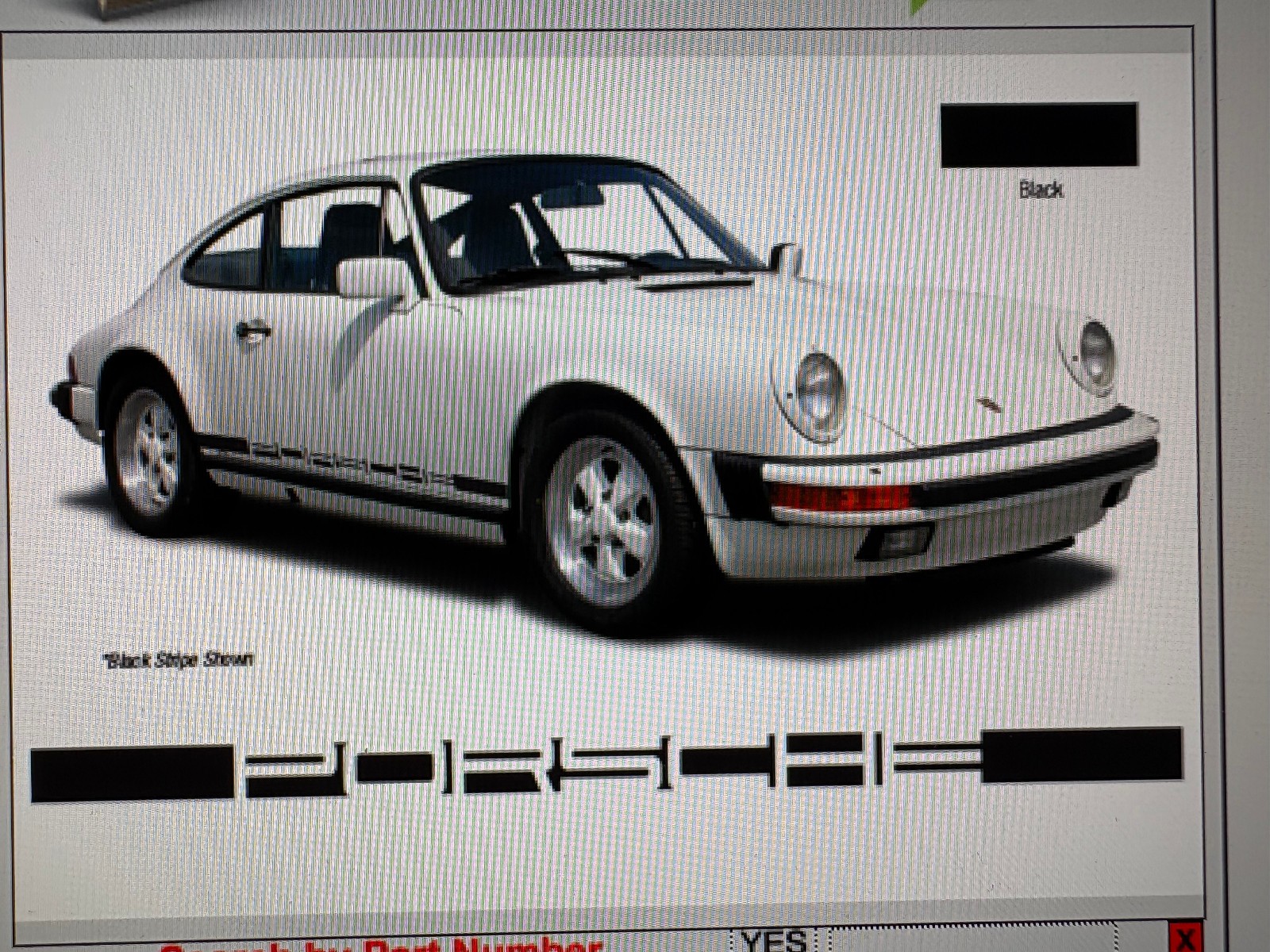 Porsche 914 911 912 356 944 928 986 996 black neg stripe kit easily installed