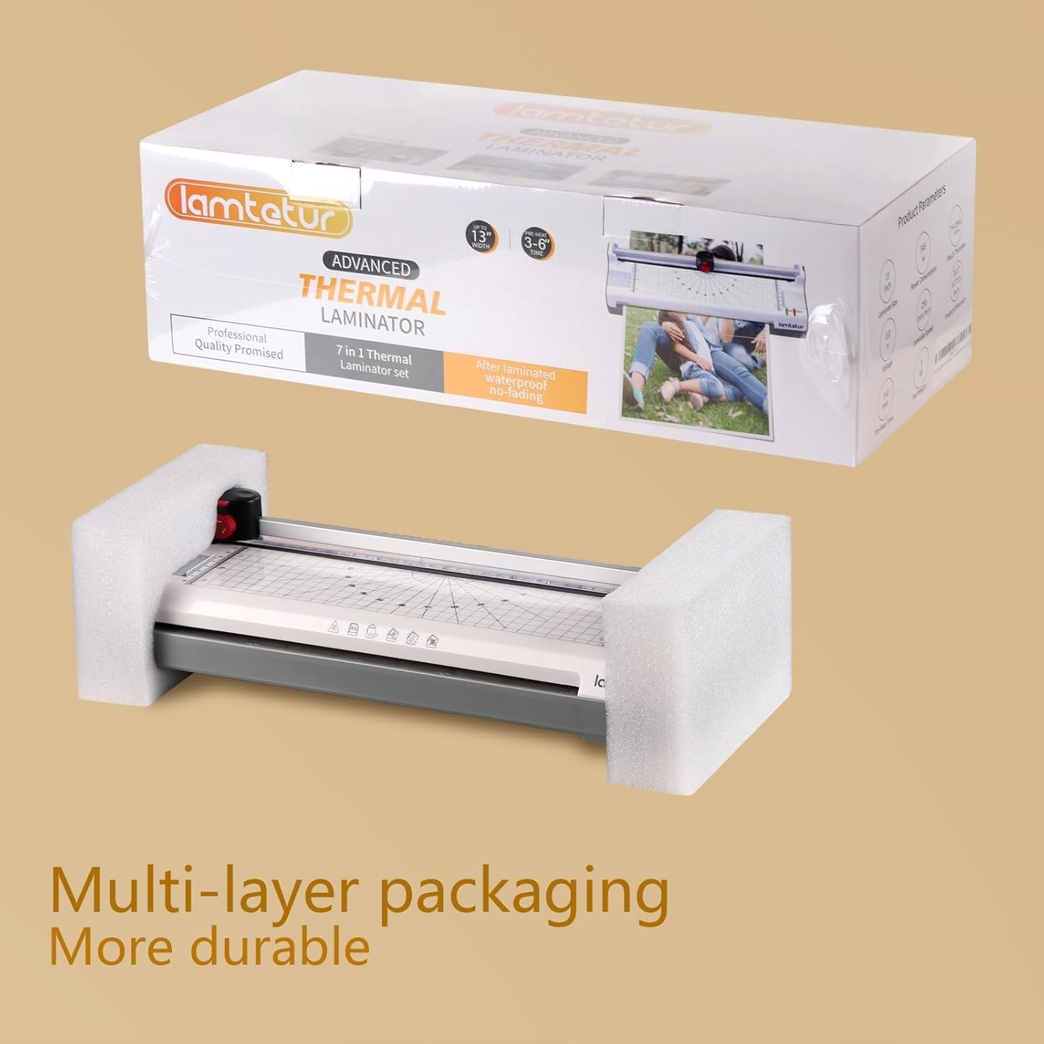 7-in-1 Thermal Laminator Machine 11X17 with 20 Letter Size Laminating Sheets,…