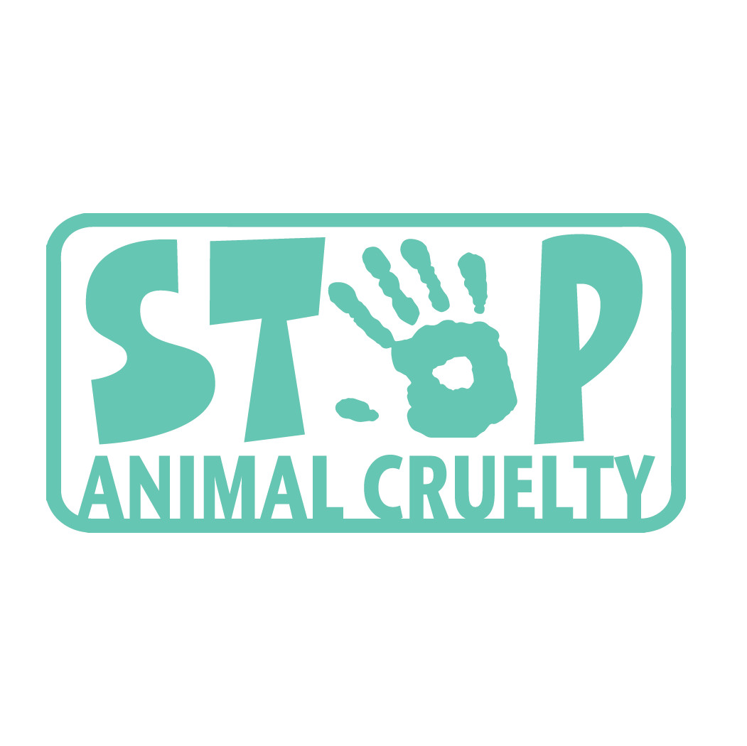Stop Animal Cruelty Die cut decals Made In USA Multiple Colors Fast shipping!