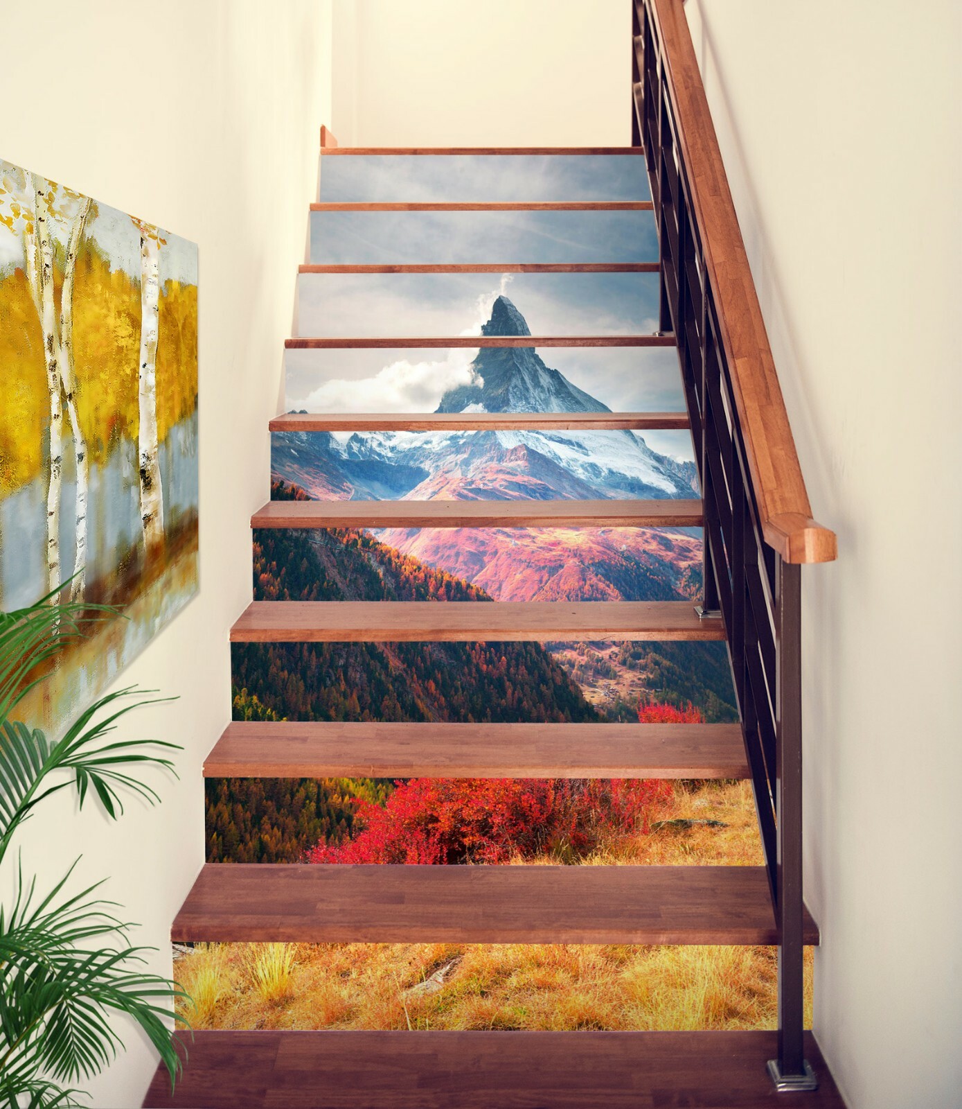 3D Mountain Grass NA449 Stair Risers Decoration Photo Mural Decal Wallpaper Fay