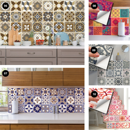 6"x6" Peel and Stick Tile Decals Kitchen Backsplash Bathroom Self Adhesive DIY