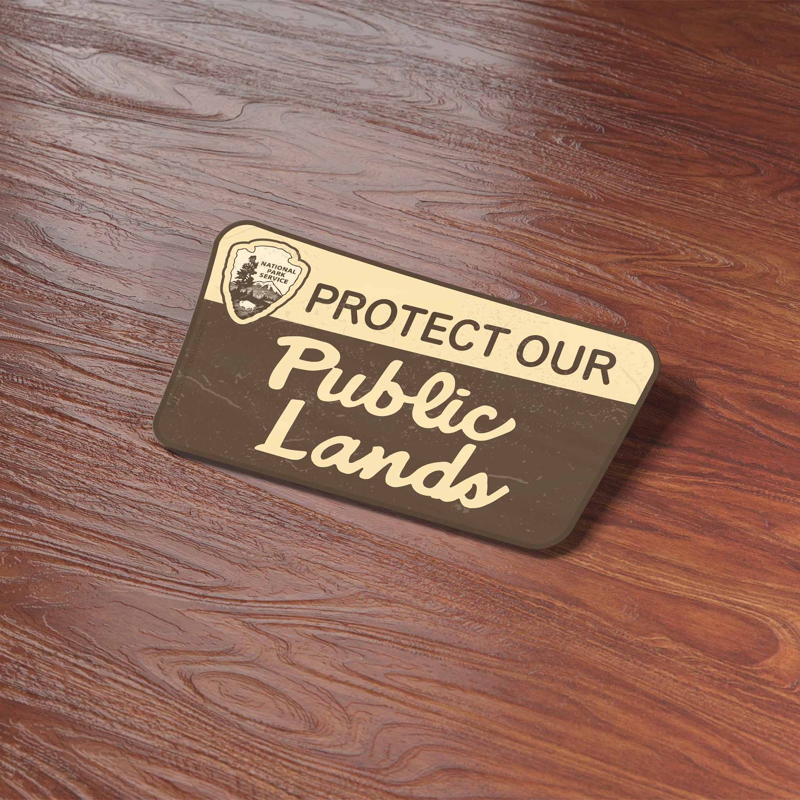 Protect Our Public Lands Sticker – Vintage National Park Sign