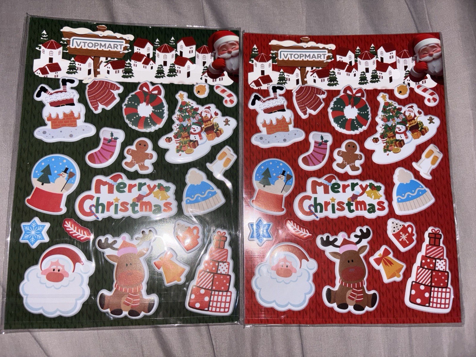 Christmas Decoration Stickers, Christmas Party Gifts for Kids Teens and Adults