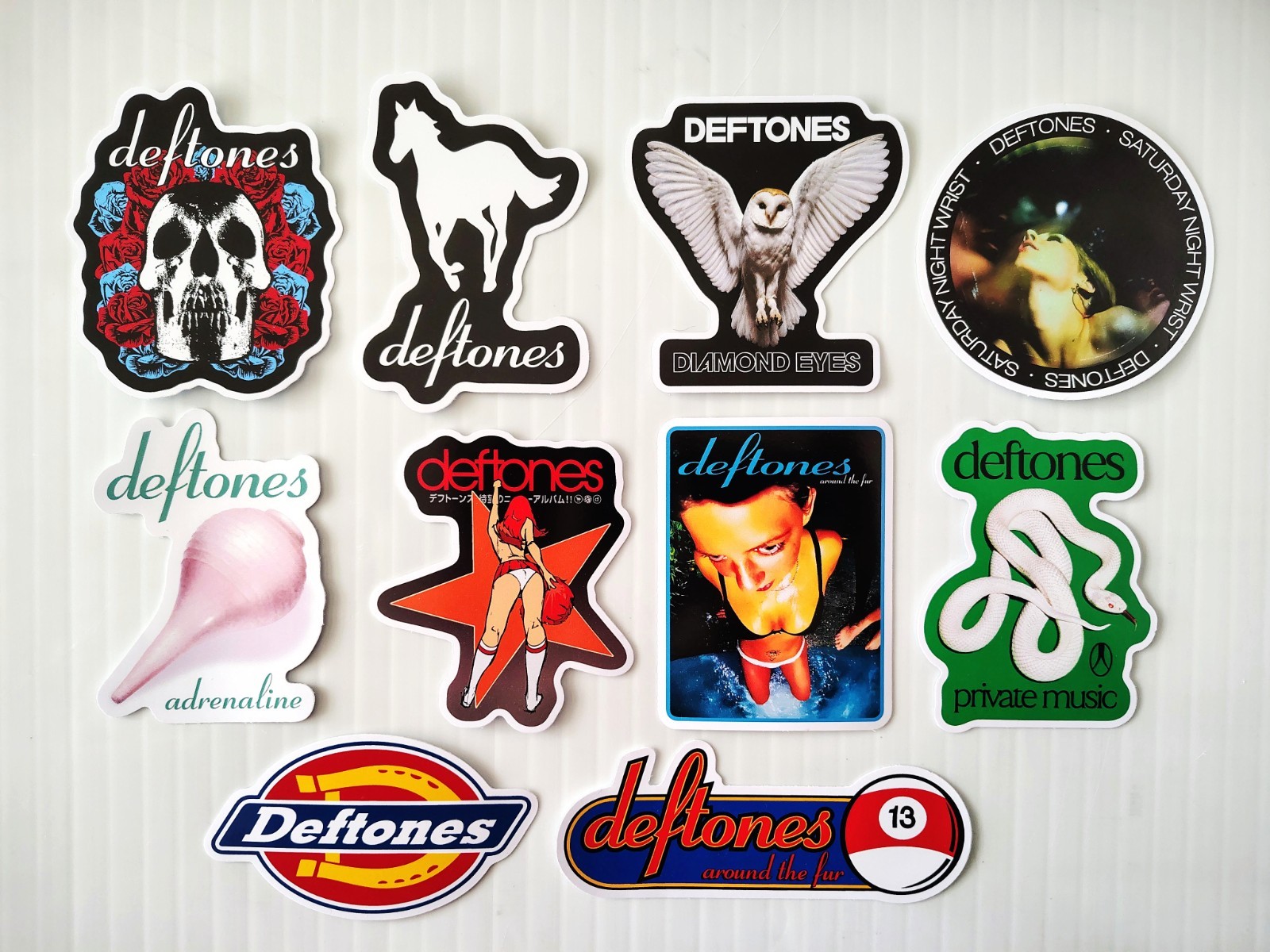 Deftones Vinyl Sticker Lot (QTY 10) nu metal korn chevelle glassjaw shoegaze