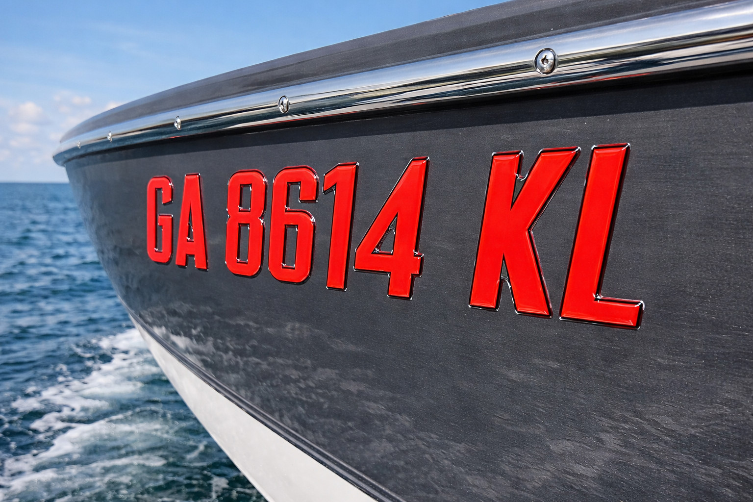 Boat and Jet Ski Lettering Marine Grade Raised Registration Numbers Raised Domed