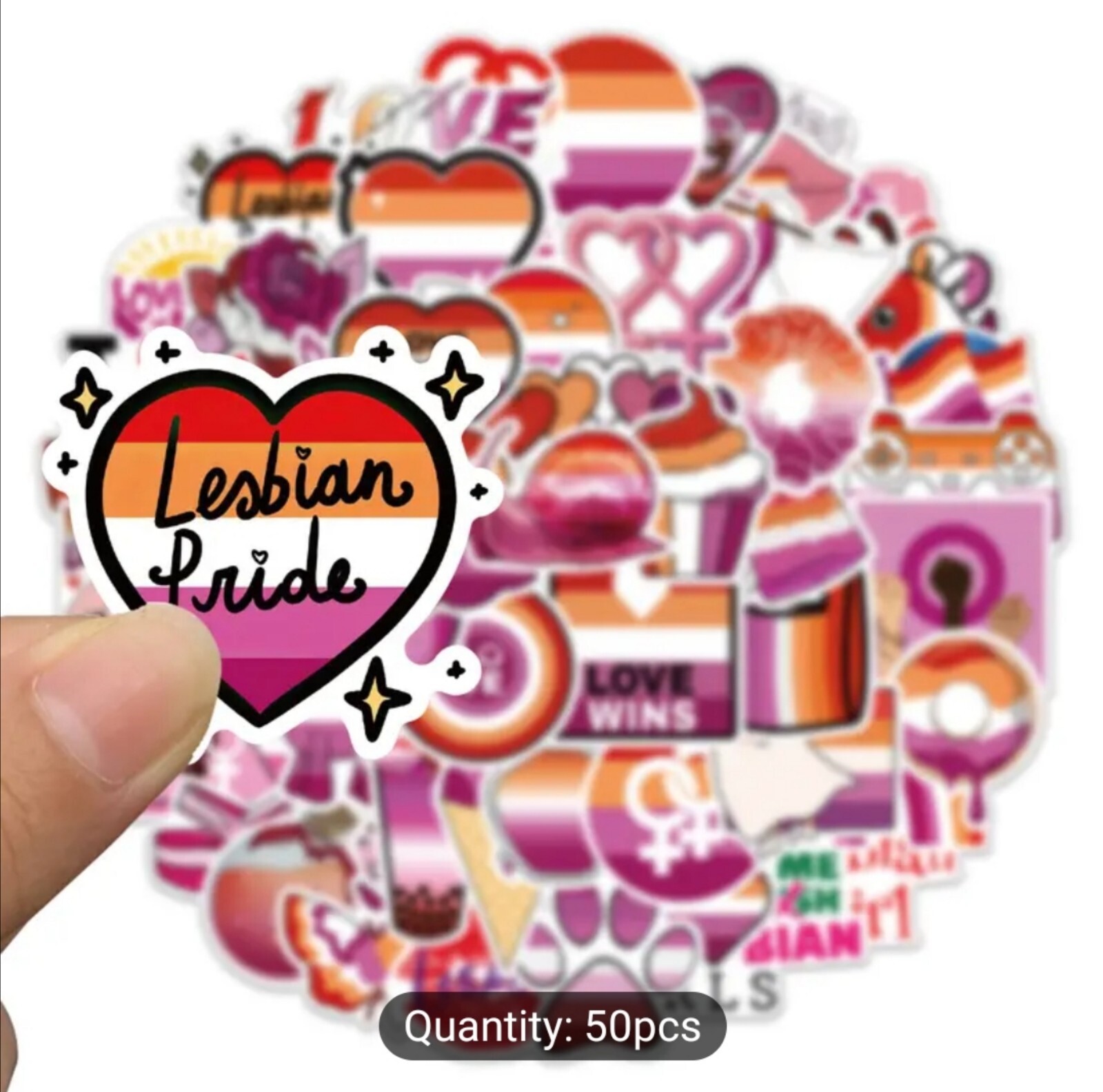 10 PCS Lesbian Pride Flag Stickers BRAND NEW