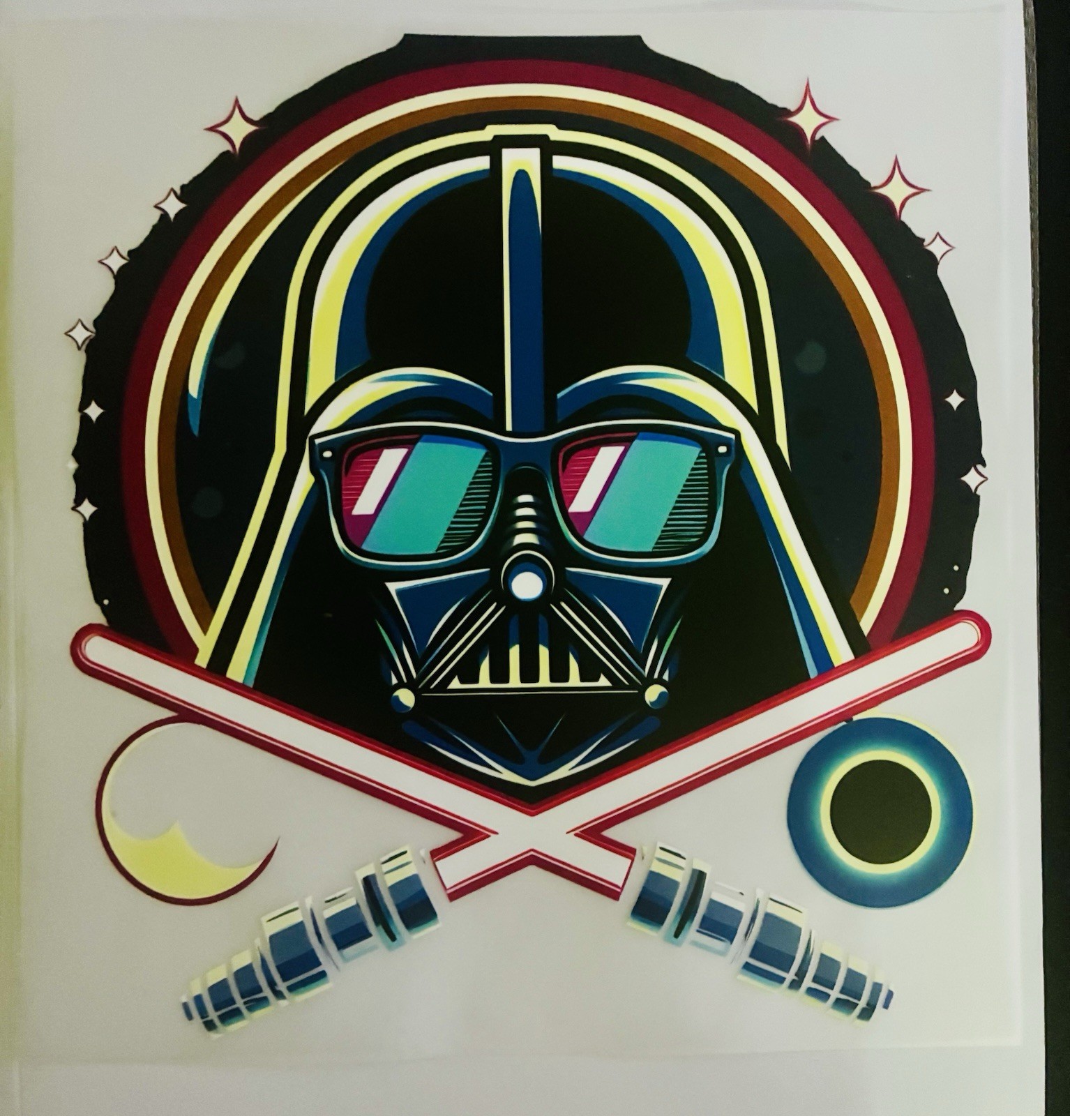 Heat transfer Handcrafted Star Wars Darth Vader Multicolor Vinyl Decal