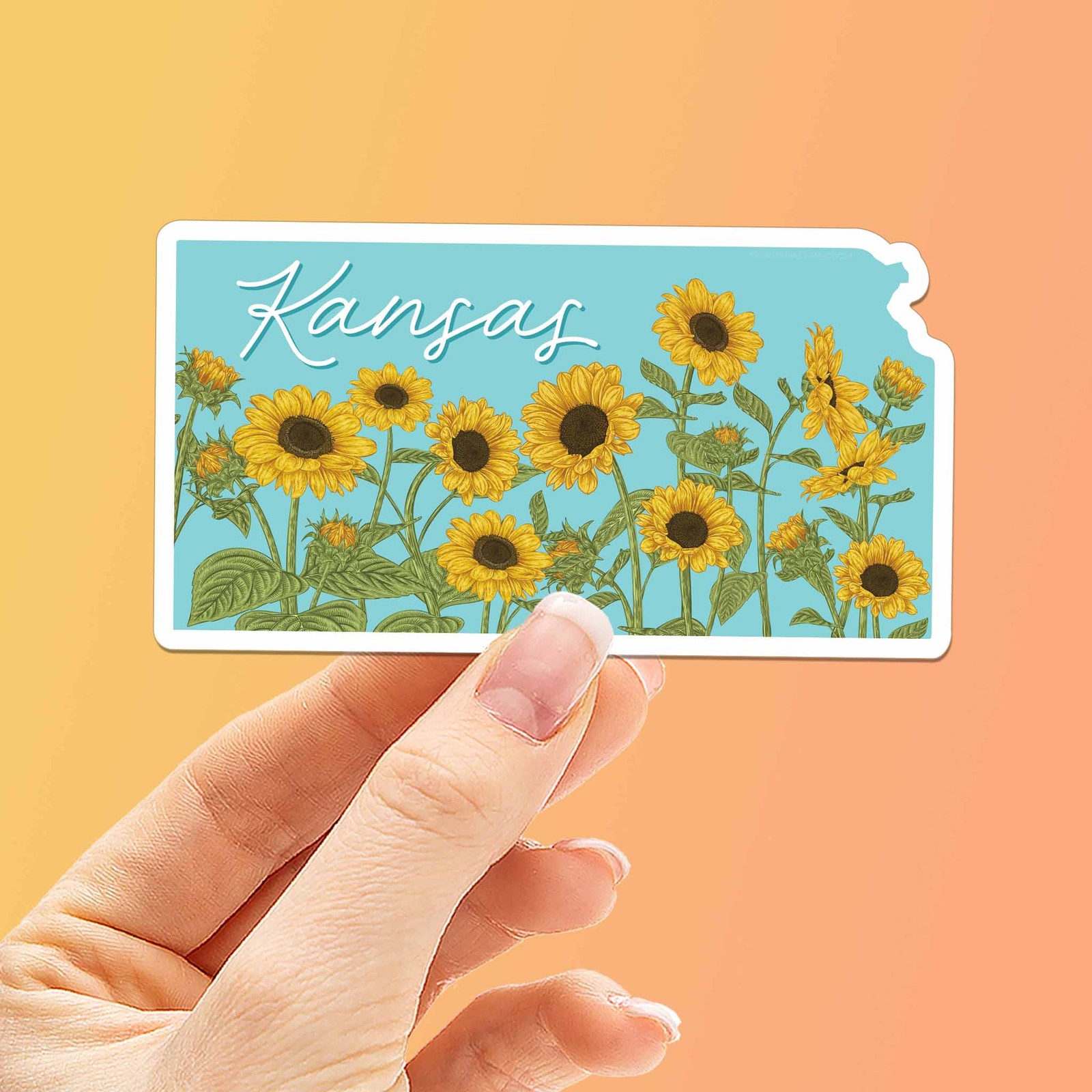 Kansas Sunflower Sticker