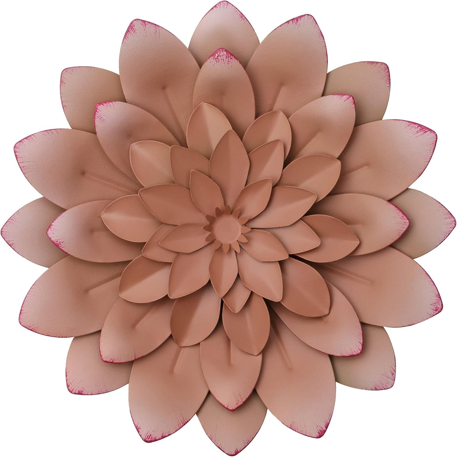 Hand-Painted Succulent Metal Flower Wall Decor – 3D Art for Indoor & Outdoor