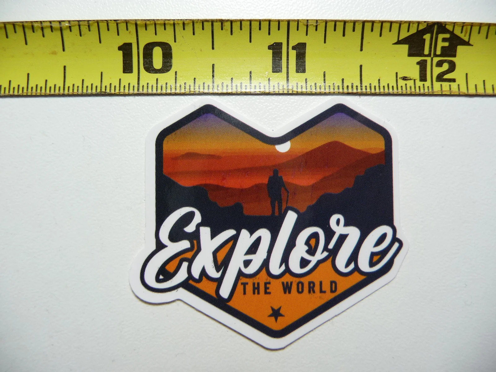 EXPLORE THE WORLD SMALL STICKER DECAL HIKING CAMPING WOODS GEAR PARK SCRAPBOOK