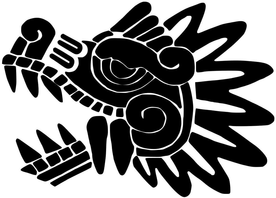 Quetzalcoatl Sticker Decal Vinyl Mexico Aztec Calcomania Blanca 11.5"x6.5"