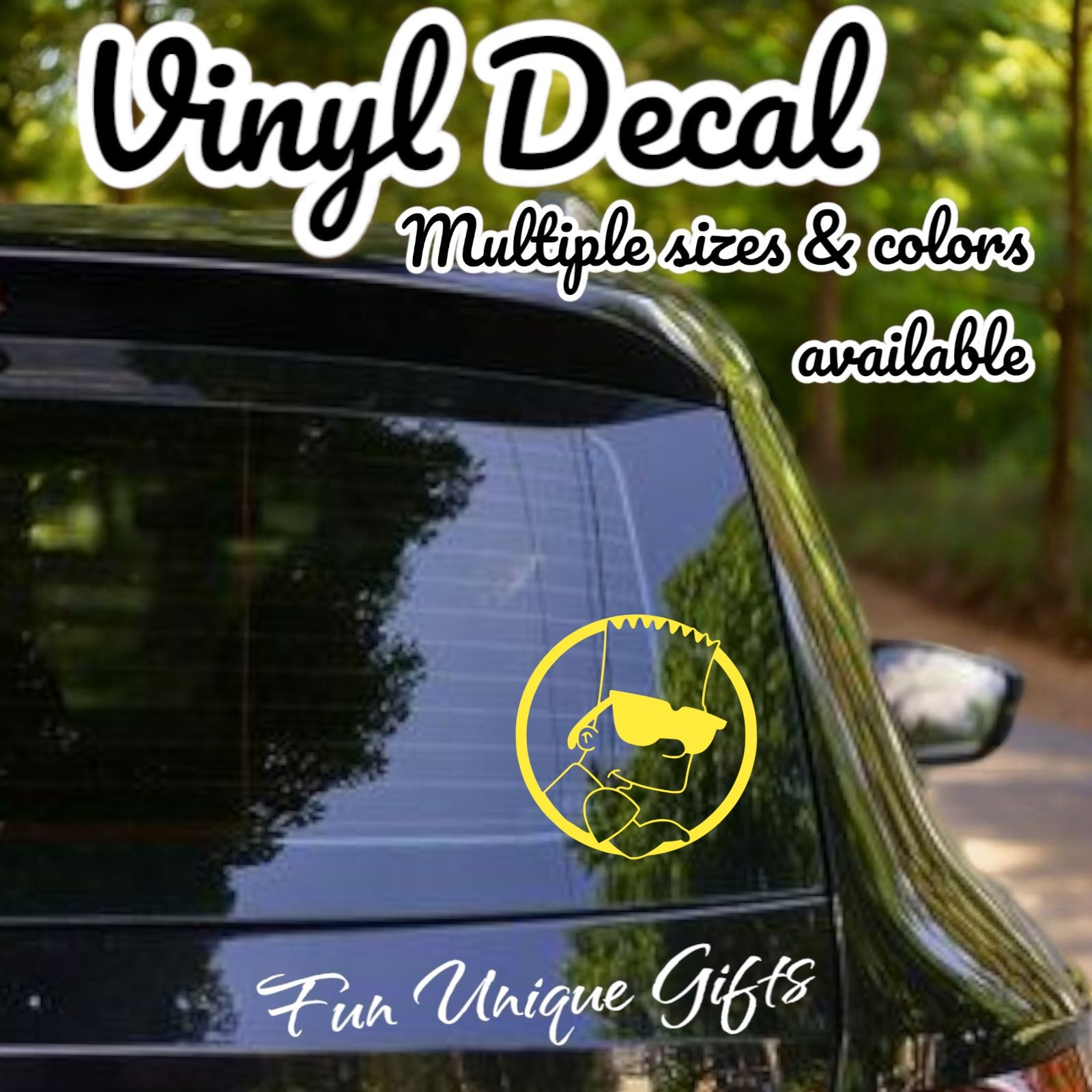Bart Simpson Vinyl Decal Sticker -Multiple Sizes & Colors- FAST FREE SHIPPING!