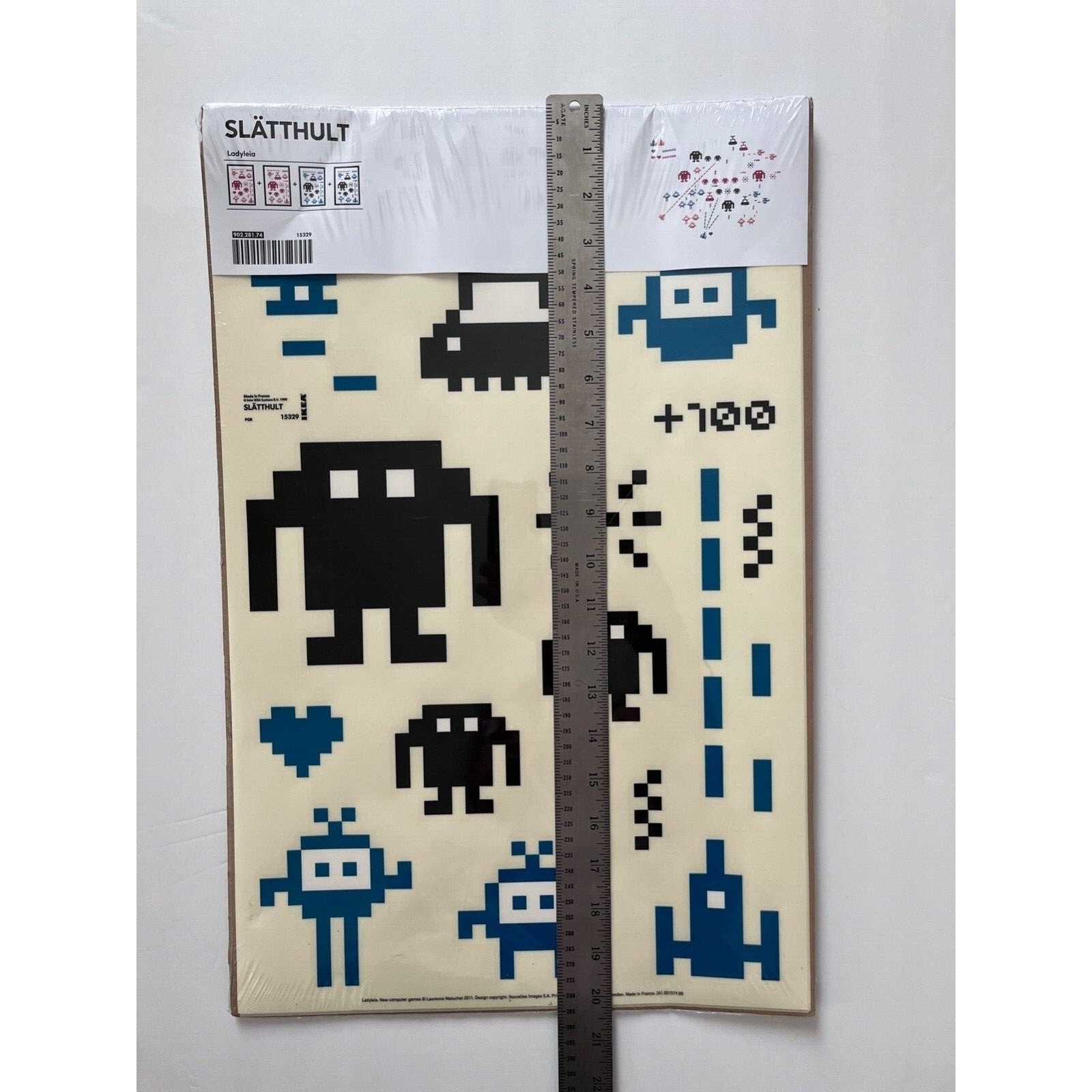 Arcade Alien Wall Art Decals Ikea Slatthult Ladyleia New Pixel Art Style Retro