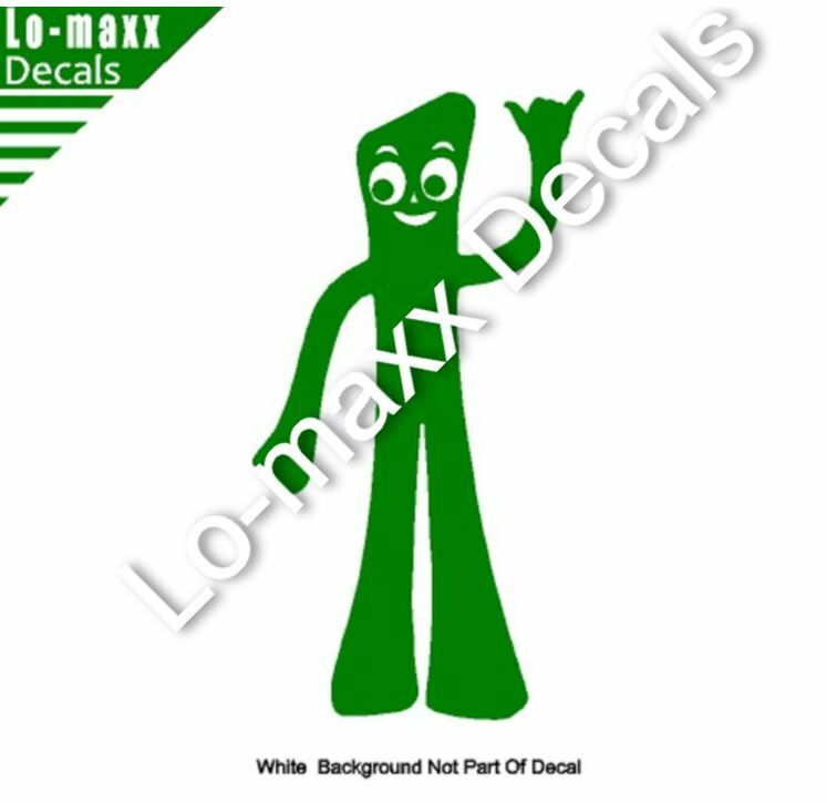 Gumby Hang Loose Shaka Cool Graphic Design Superior Quality Die Cut Vinyl Decal