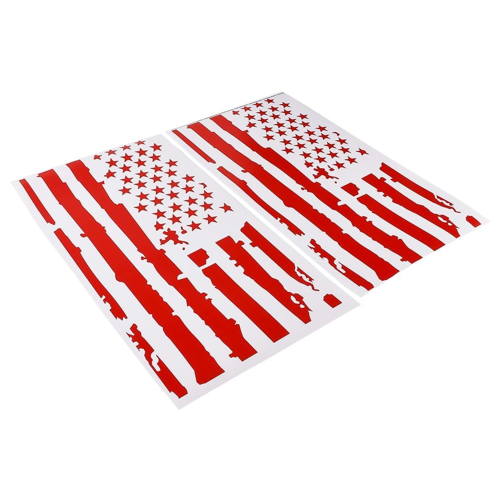 2PCS America Flag Car Center Pillar Stickers and Decals, HD Printed Self-Adhe…