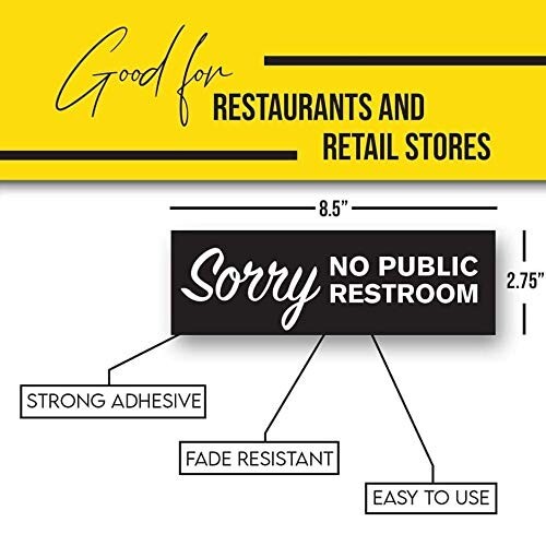 Efficient Workplace Communication Signs – Easy Install No Public Restroom Decals