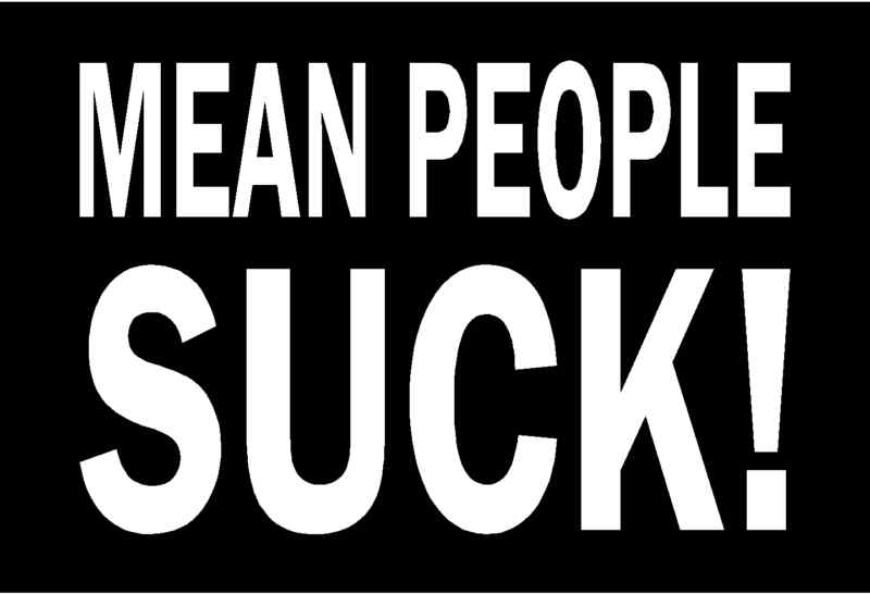 MEAN PEOPLE SUCK Vinyl Decal 6" x 4" (11 Colors)