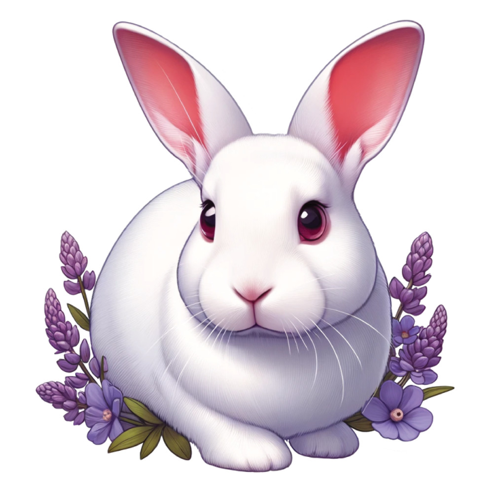 Lavender Bunny Sticker