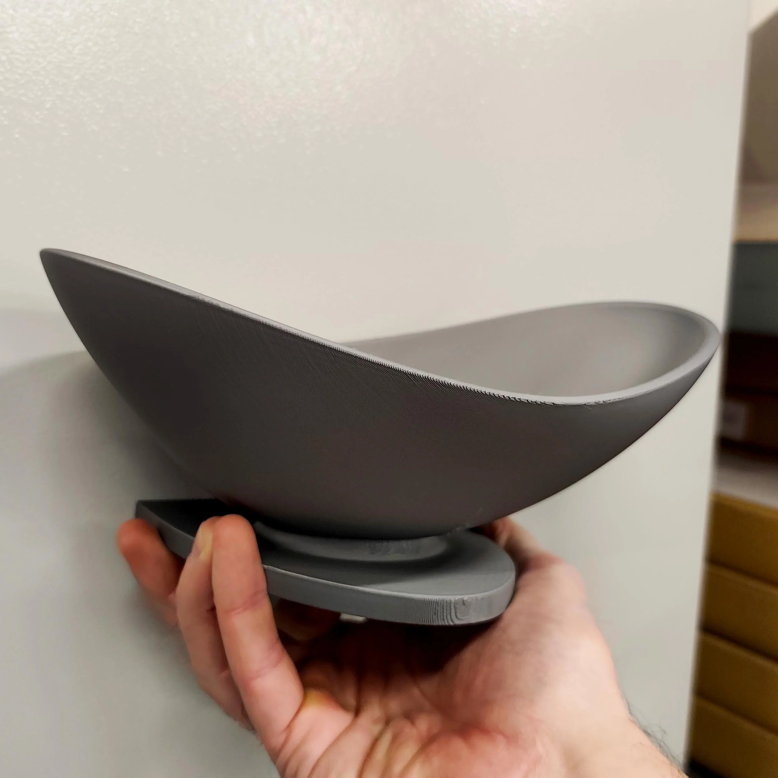 3D Printed Bowl Wall Shelf | Modern Sculptural Floating Shelf | Minimalist Wall