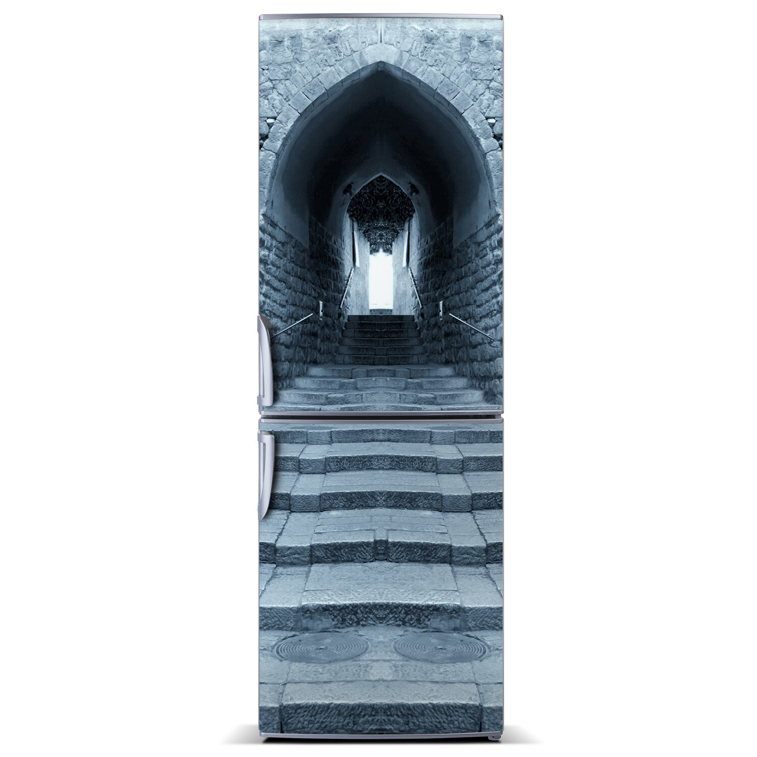 Magnet Sticker Refrigerator removable Architecture Old Street stairs