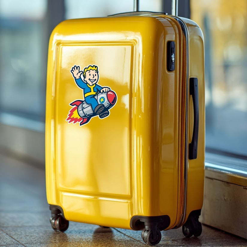 Boy Riding a Bomb Fallout Precision Cut Decal