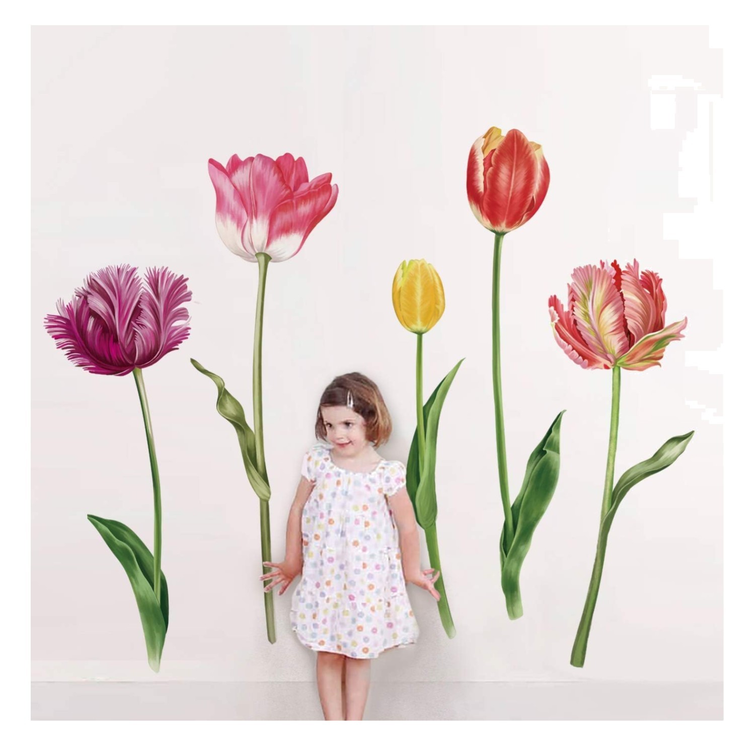 Removable Waterproof Tulip Flower Wall Stickers – Perfect Decorative Gift