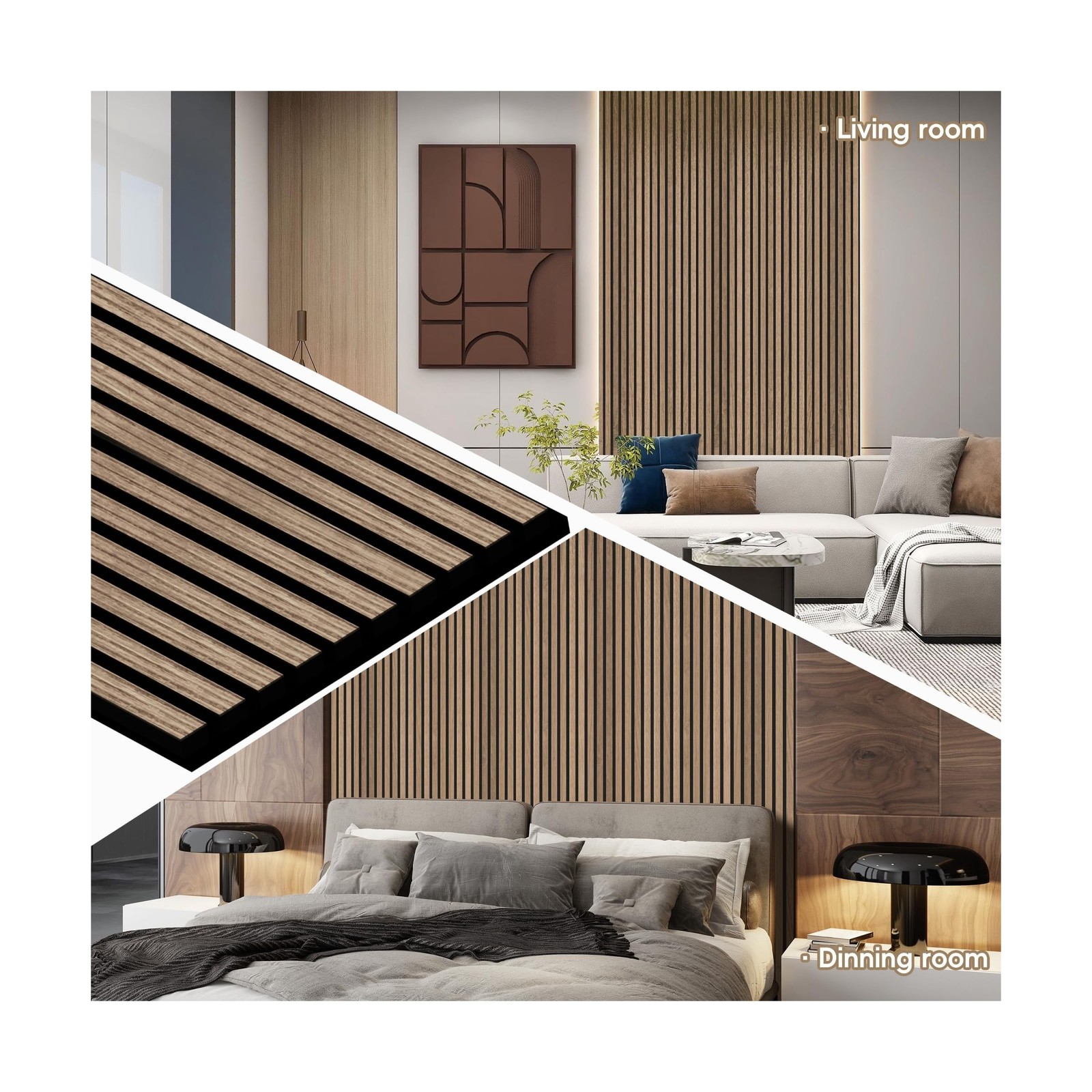 Wood Panels for Wall, 108"×11" Acoustic Wall Panels for Interior Decor, 3D