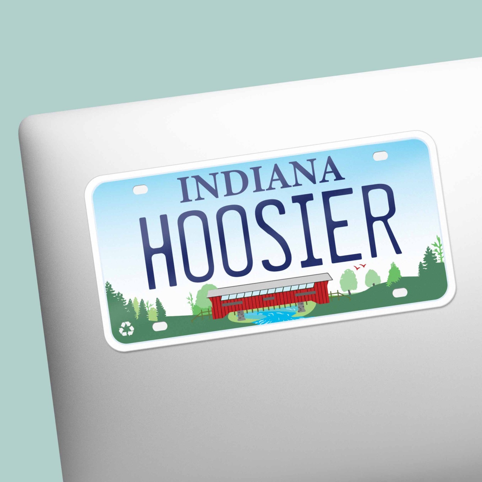 Indiana License Plate Bumper Stickers – Choose Your IN Decal for Laptop