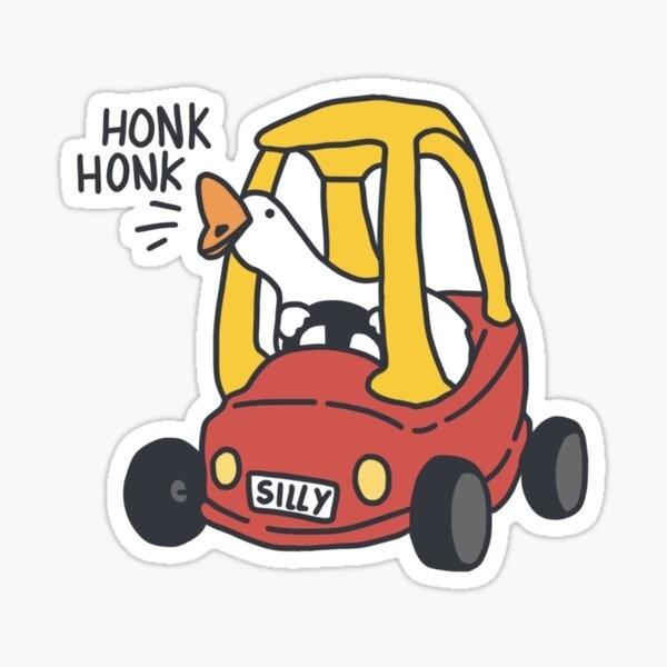 Silly Goose Funny Vinyl Die Cut Sticker