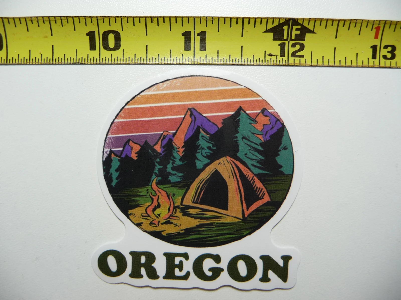 OREGON TENT CAMPING CAMPFIRE SMALL STICKER DECAL PRIDE SOUVENIR TRAVEL MEMORIES