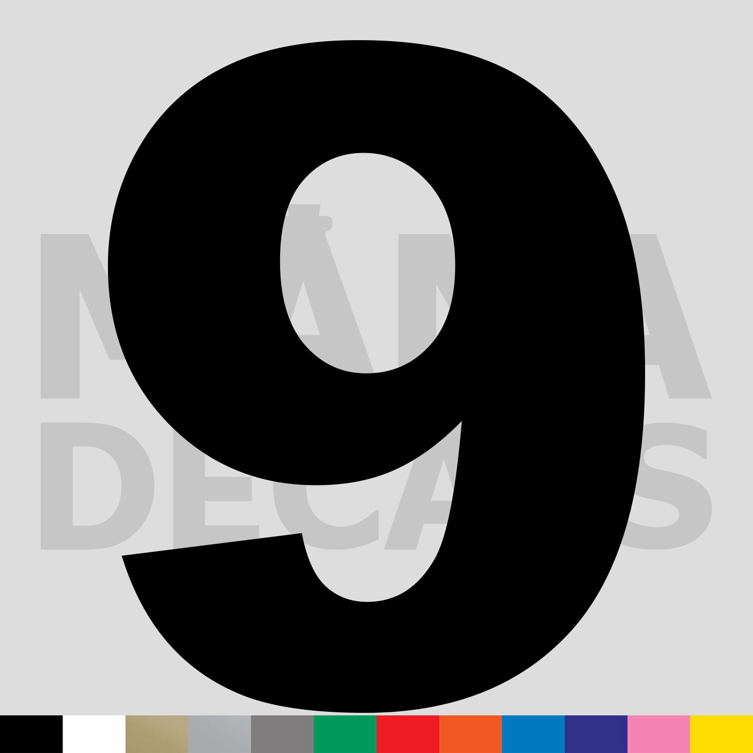 Number Nine 9 Vinyl Die Cut Decal Sticker – Bold