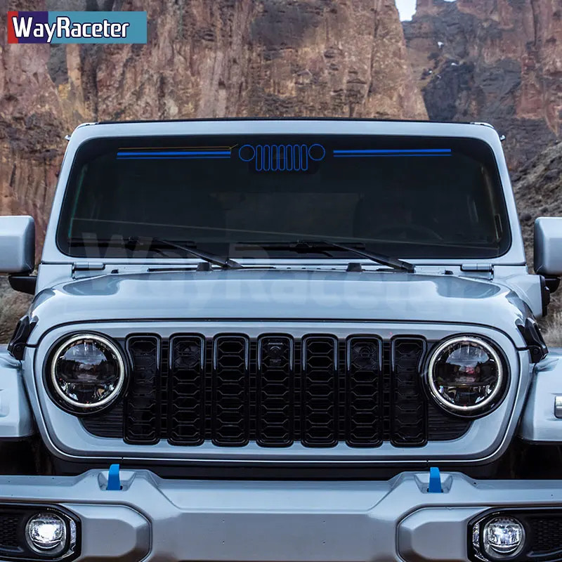 Aftermarket Jeep Wrangler & Gladiator Reflective Grill & Windshield Decal – Viny