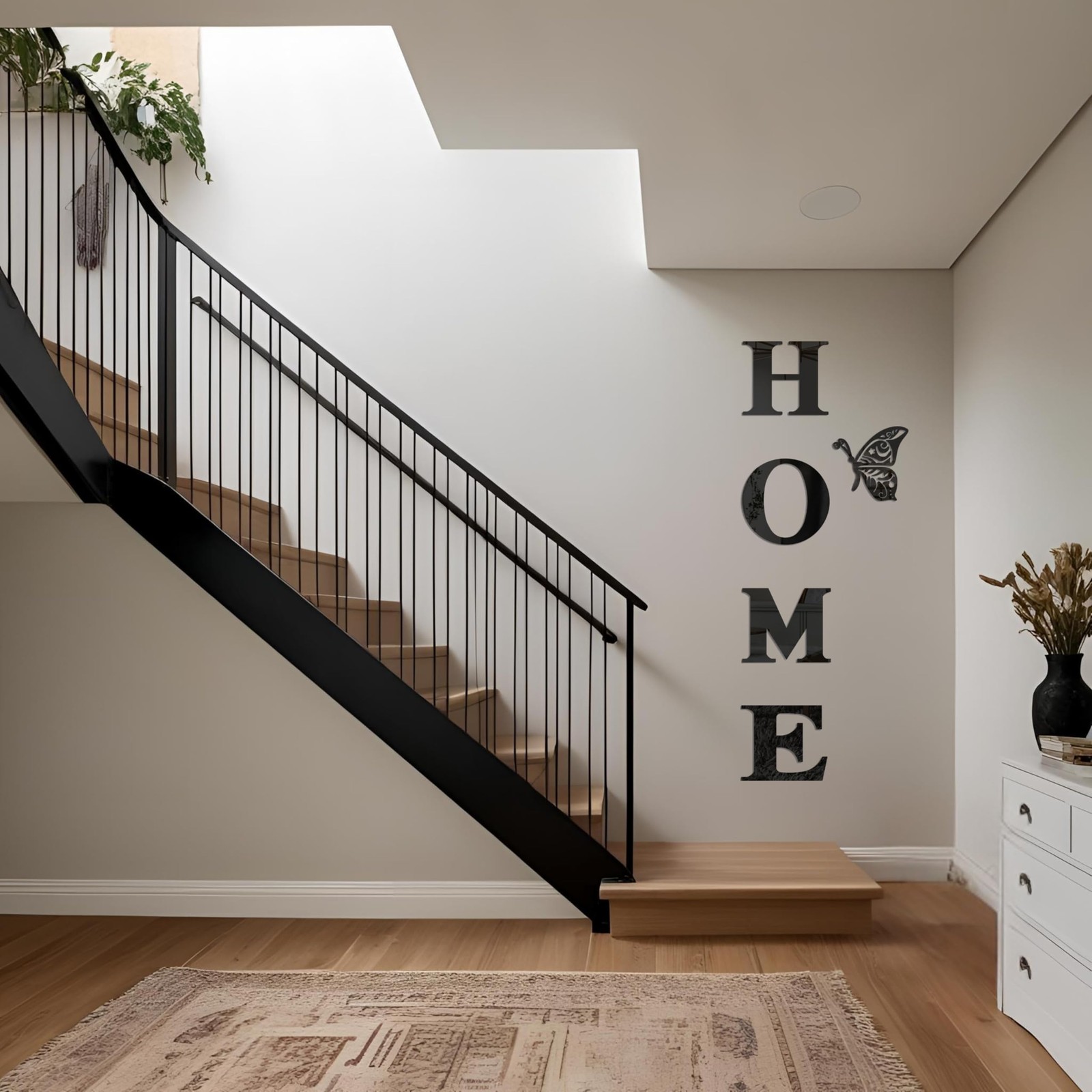 Acrylic Home Letters Wall Décor Mirror Stickers Living Room Bedroom Wall