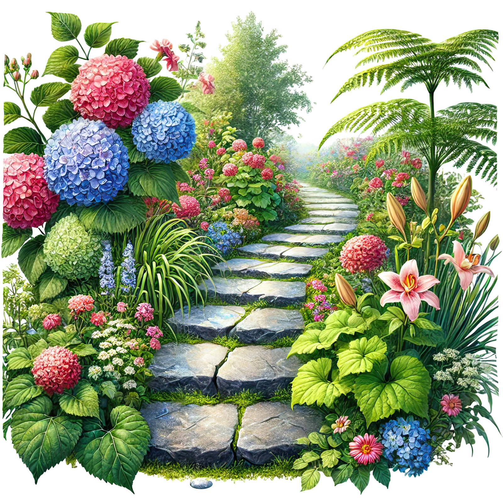 Wall sticker garden 18 x 18 cm large