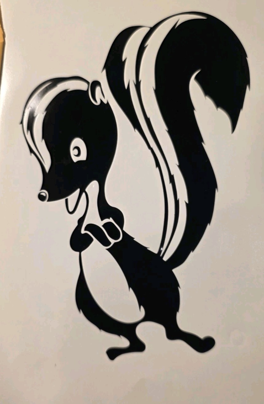 (2) SKUNK Vinyl Decal Sticker Car Rear Window Wall Bumper Cute Skink Sticker
