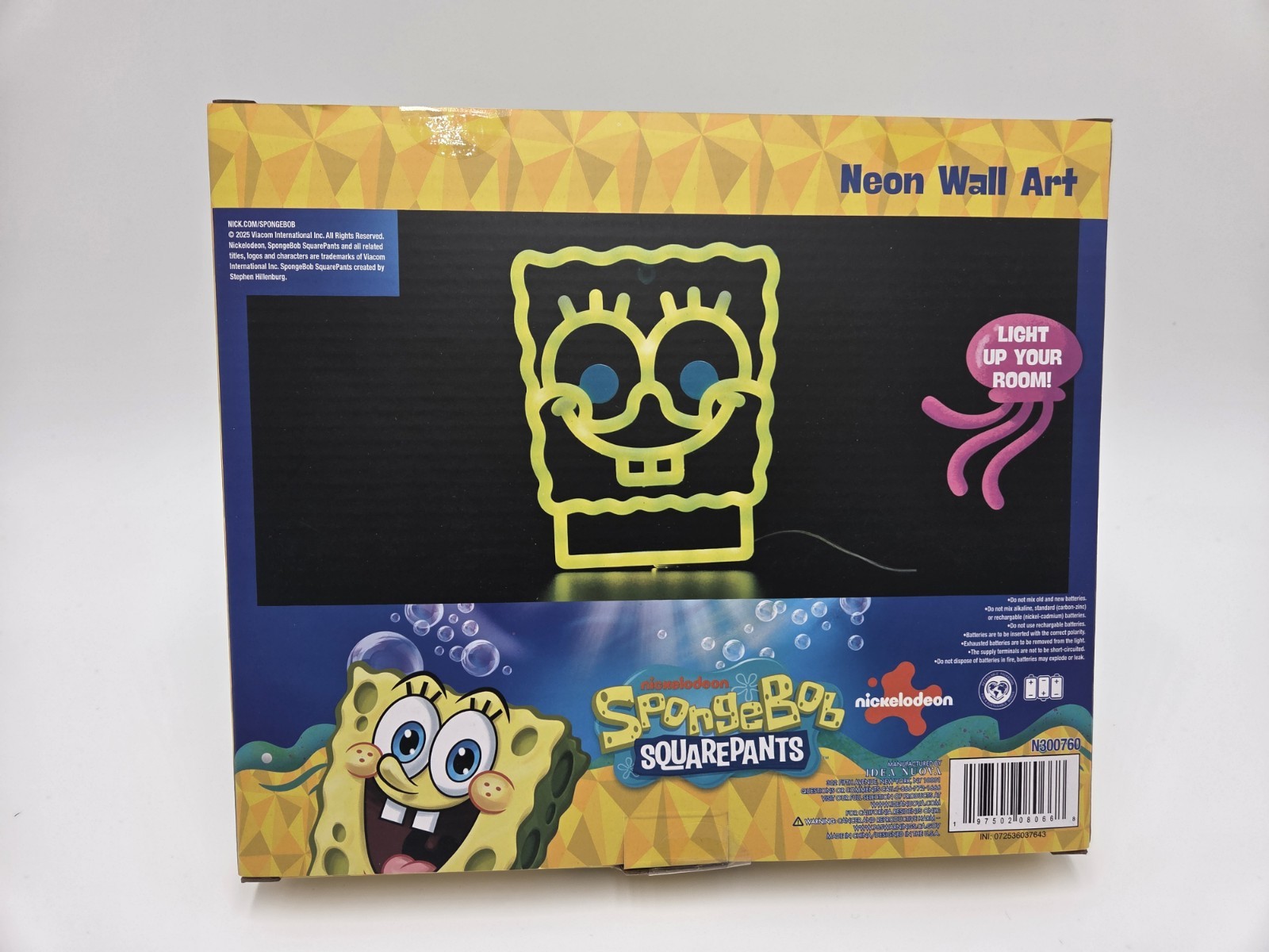 Set of 2 SpongeBob SquarePants and Patrick Neon Wall Art Nickelodeon (Brand New)