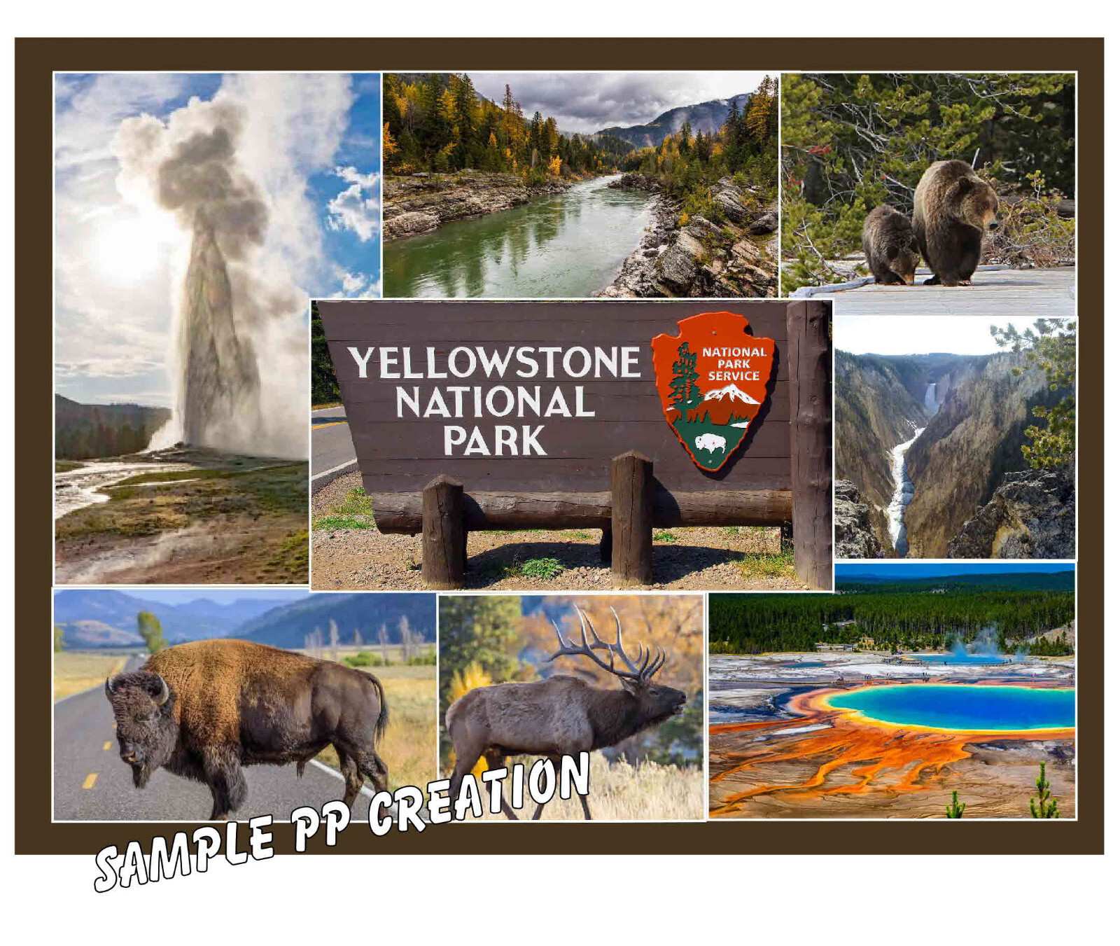 YELLOWSTONE NATIONAL PARK PHOTO FRIDGE MAGNET 4 X 3 inches TRAVEL