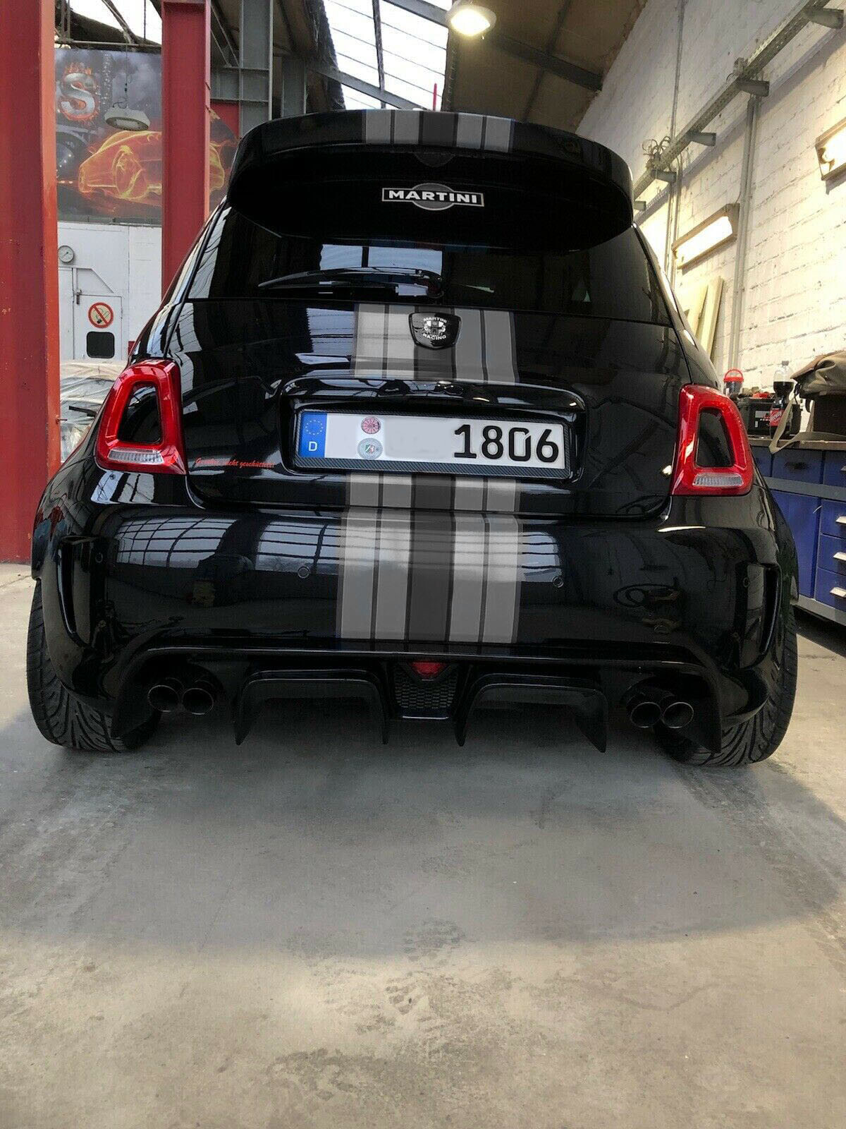 Fiat 500 Abarth Sticker Autocollants – Racing Le Mans Martini – Color or B & W