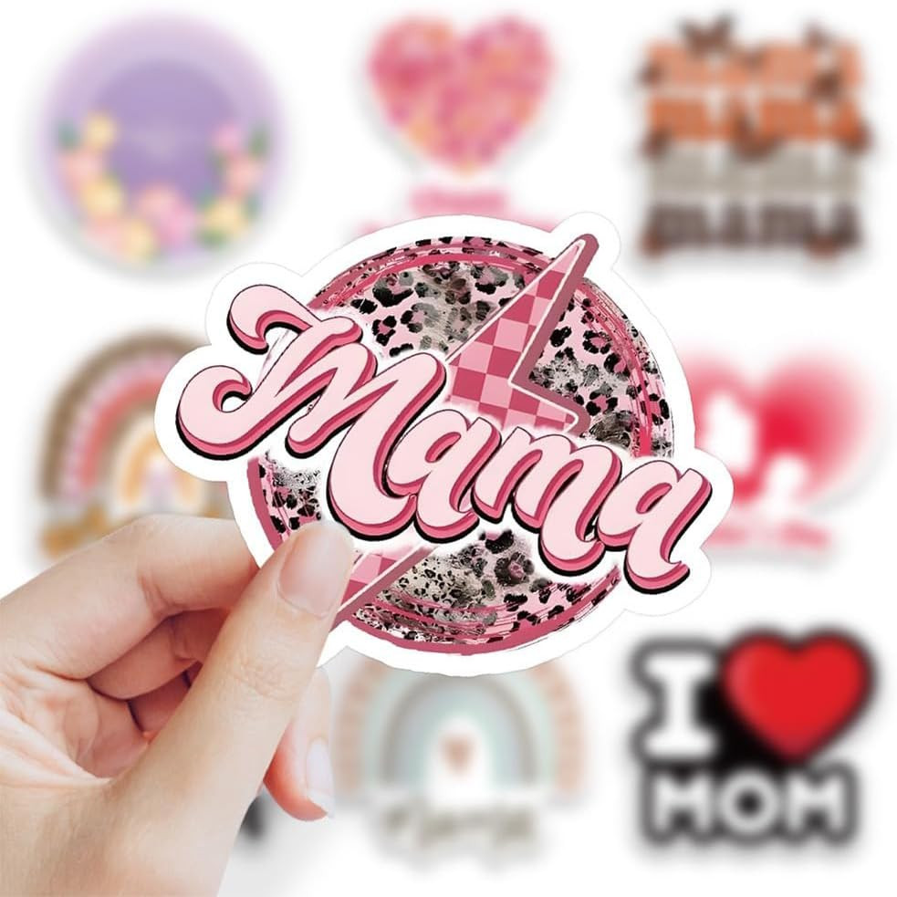 Mother's Day Vinyl Stickers – 50 Waterproof Decals for Various Surfaces