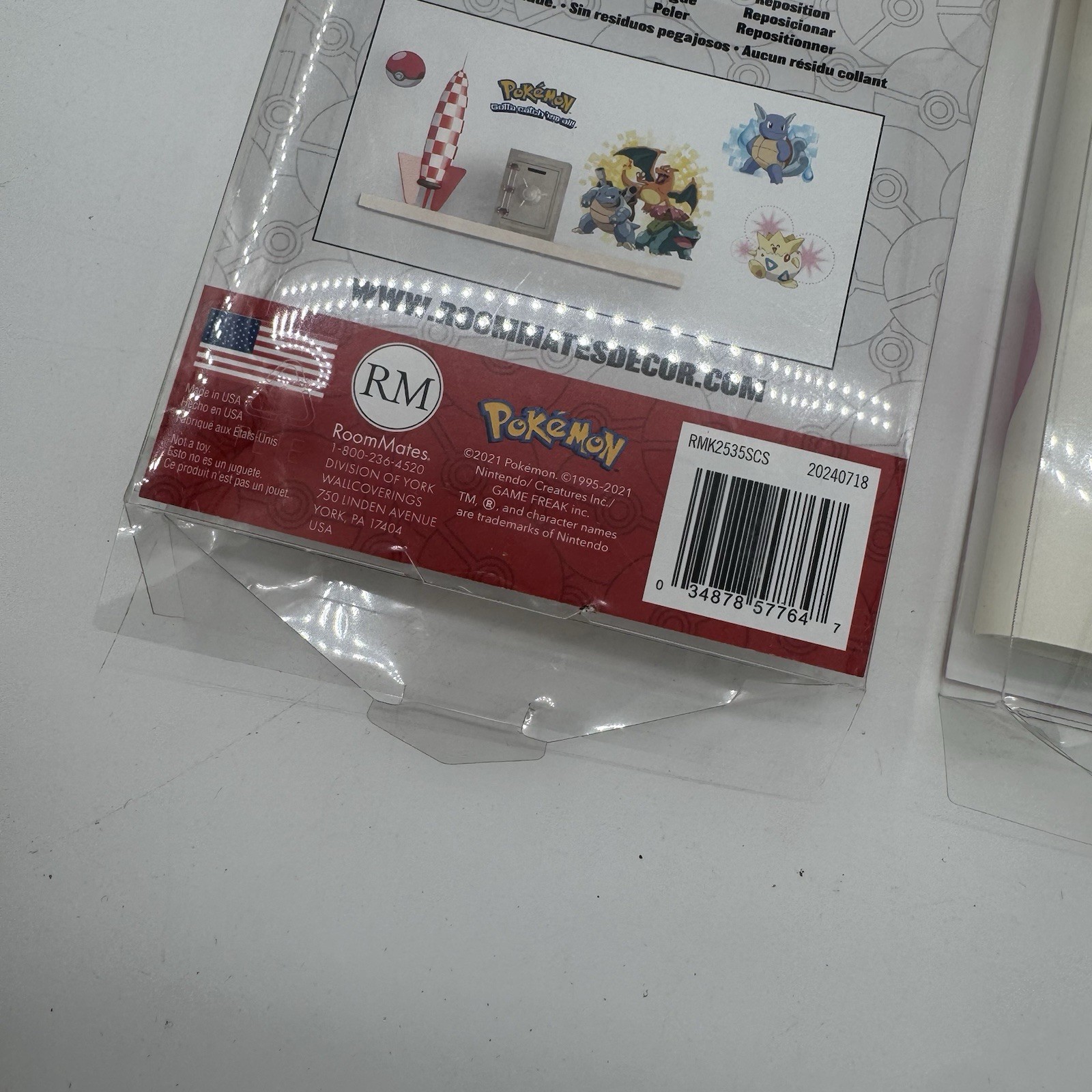 RoomMates Pokemon Peel & Stick Wall Decals 24pc Lot 2 Pikachu Snorlax New Open