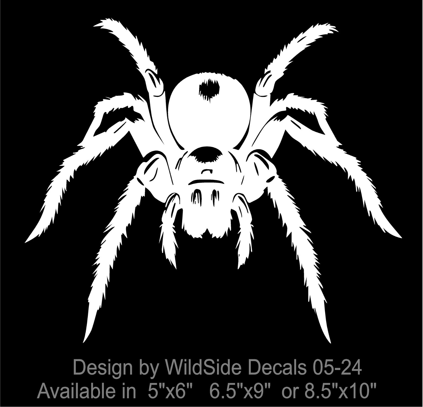 Tarantula Spider Decal Crawling vinyl car motorcycle decals sticker