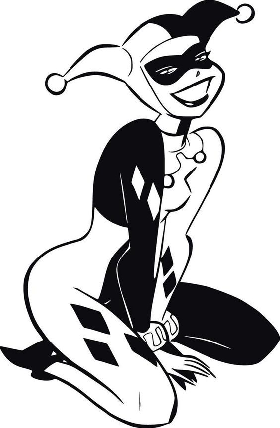 Vinyl Decal Truck Car Sticker Laptop Window – DC Batman Sitting Harley Quinn