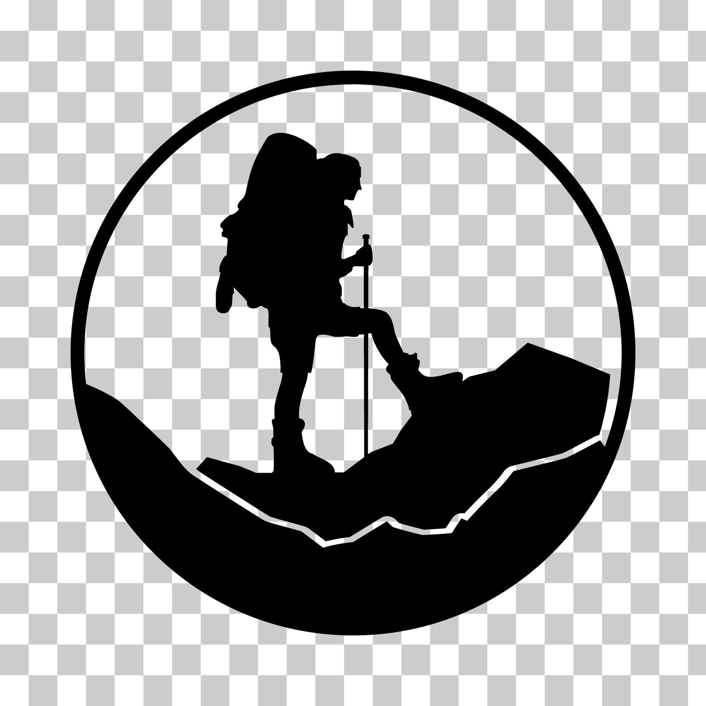 Hiking Backpacking Vinyl Decal Sticker for Car Window Laptop & More