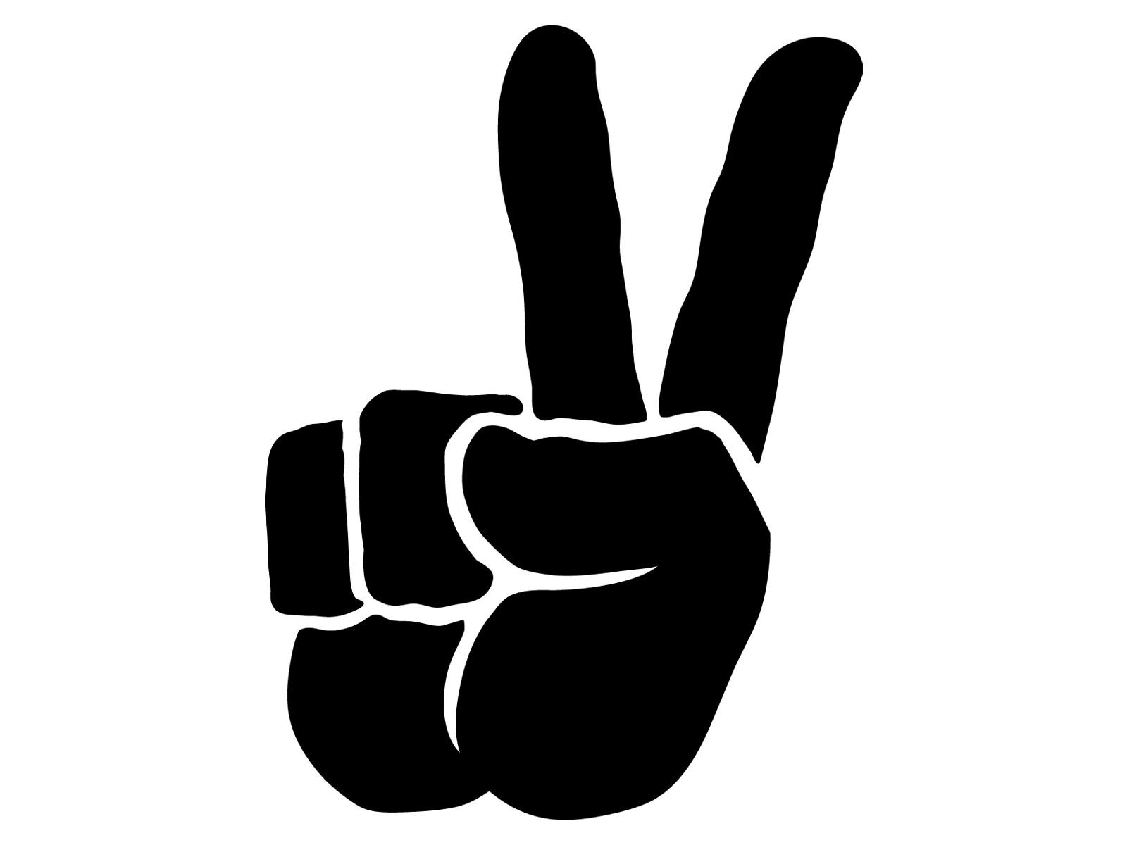 Peace Sign Hand Silhouette Vinyl Decal Round Hippie Boho Retro Tumbler Sticker