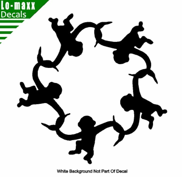 Barrel Of Monkeys Circle Novelty Popular Characters Quality Die Cut Vinyl Decal