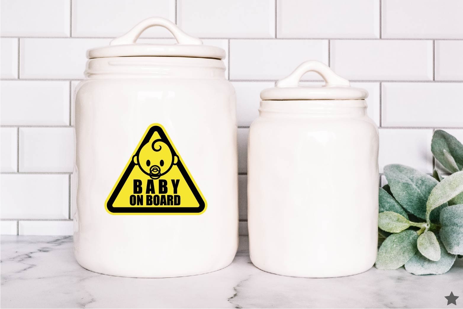 Baby On Board Triangle Decal Sticker Kids Parenting Car Warning Safety Drive Slo
