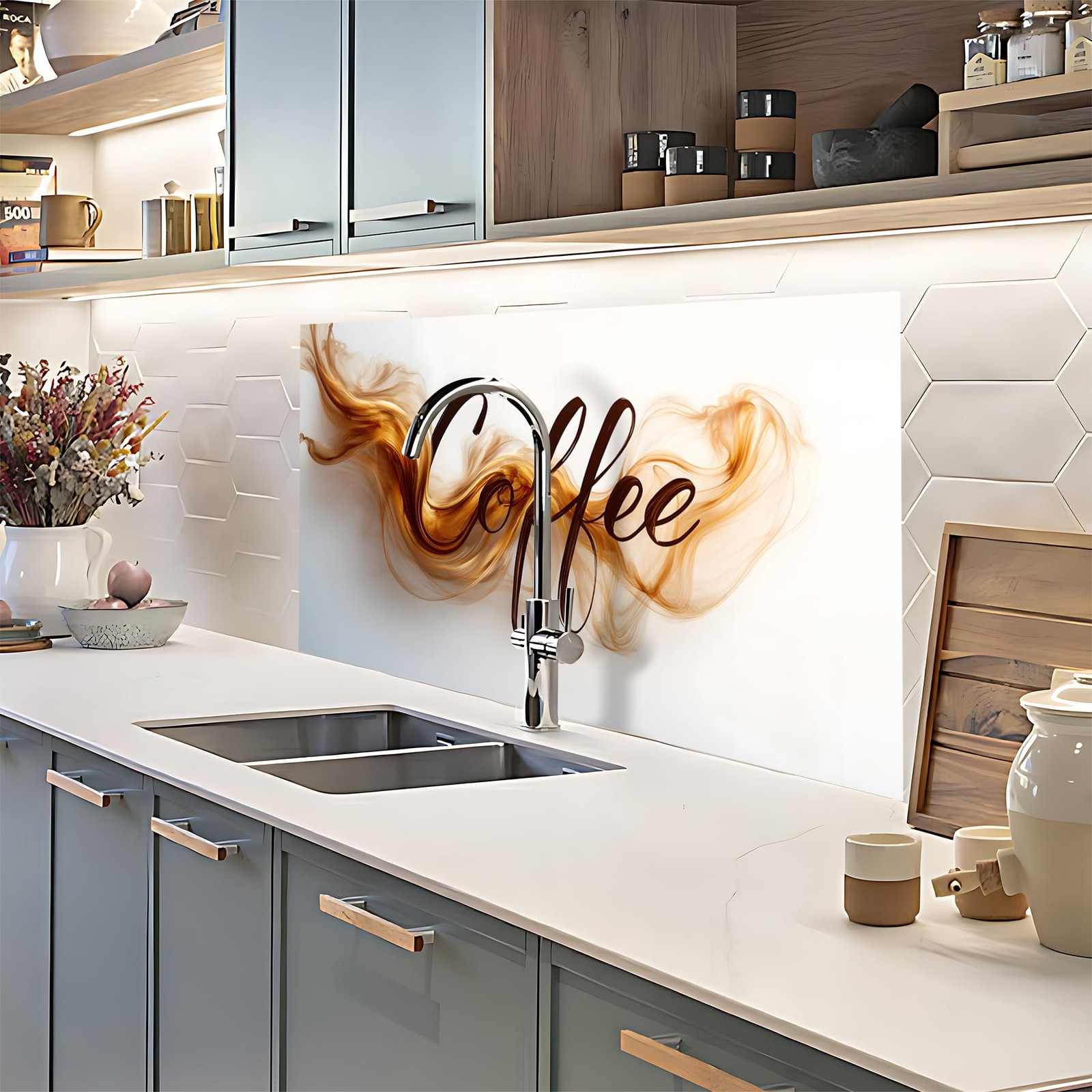 Kitchen Backsplash Stickers Waterproof Stove Backsplash Protector, 30 X 16 in…