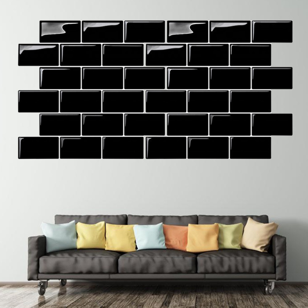 Self- Adhesive Brick Wallpaper Removable Faux Peel and Stick Decals