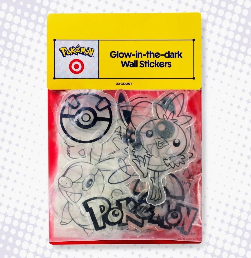 Target X Pokemon Glow-In-The-Dark 22 Wall Stickers 5/2 Drop New In Hand