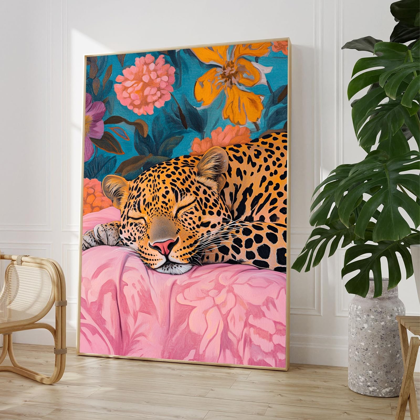 Tevenuktla Leopard Prints Wall Art Cheetah Poster Aesthetic Animal Wall Art f…